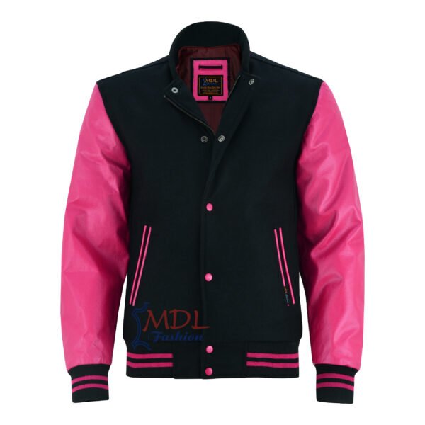 Women-Varsity-jacket-pink2 MDL FASHION Women Varsity Jacket Black Pink