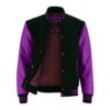 MDL FASHION Women Varsity Jacket Black Purple