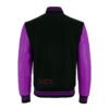 MDL FASHION Women Varsity Jacket Black Purple